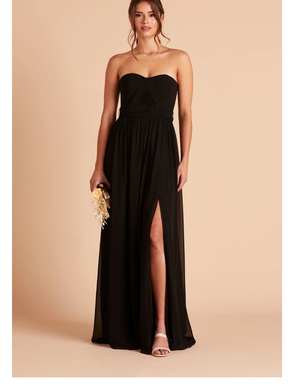 Birdy Grey Black Maxi Dress with Front Slit